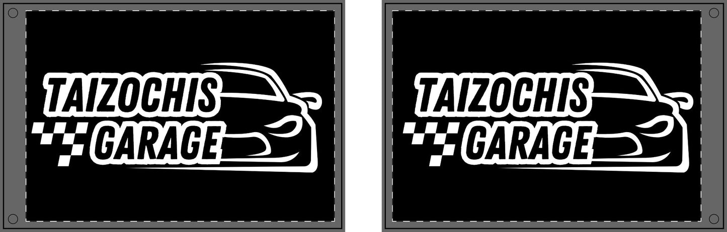 Black Double Sided Flag Taizochis Garage Flag
